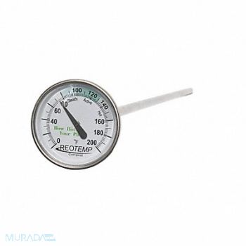 REOTEMP Bimetal Thermom 2 In Dial 0 to 200F, 3JPN4