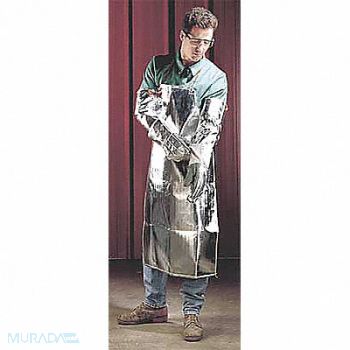 KAREWEAR Bib Apron Aluminized 30 in L 24 in W, 3JRX7