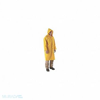MCR SAFETY Rain Coat Unrated Yellow XL, 3JTN9