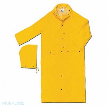 MCR SAFETY Rider Raincoat Yellow XL, 9U335