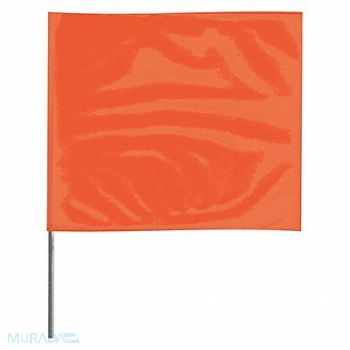 GRAINGER APPROVED Marking Flag 18 Glo Orange PVC PK100, 3JUU2