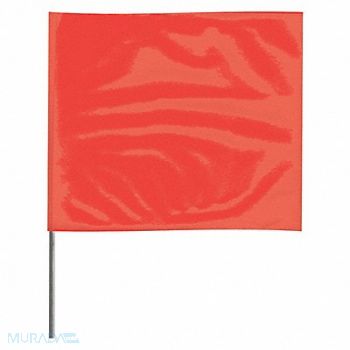 GRAINGER APPROVED Marking Flag 18 Glo Red PVC PK100, 3JUR4