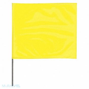 GRAINGER APPROVED Marking Flag 15 Glo Yellow PVC PK100, 3LVE8