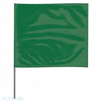 GRAINGER APPROVED Marking Flag 15 Green PVC PK100, 3LVF4