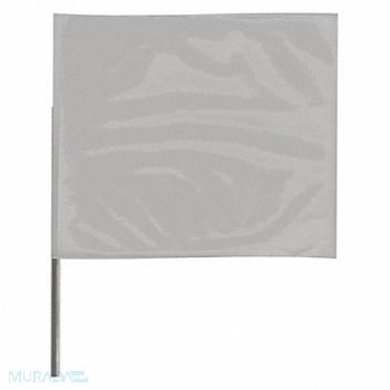 GRAINGER APPROVED Marking Flag 15 Silver PVC PK100, 3LVD8