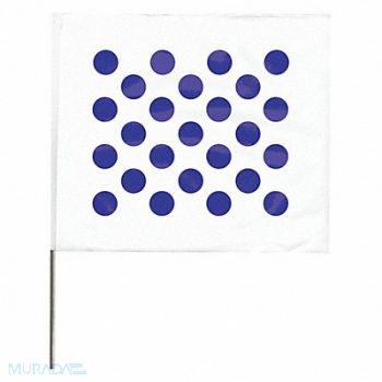 GRAINGER APPROVED Marking Flag 30 Blue/White PVC PK100, 3JVK1