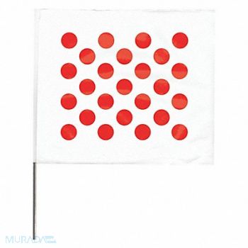 GRAINGER APPROVED Marking Flag 30 Red/White PVC PK100, 3JVK2
