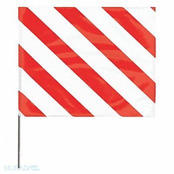 GRAINGER APPROVED Marking Flag 30 Red/White PVC PK100, 3JVK5