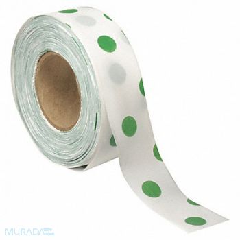 PRESCO PRODUCTS CO Flagging Tape White/Grn 300ft x 1-3/8In, 3JVZ8