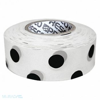 PRESCO PRODUCTS CO Flagging Tape White/Blk 300ft x 1-3/8In, 3JWA1