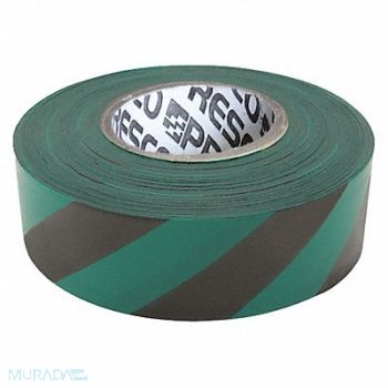 PRESCO PRODUCTS CO Flagging Tape Green/Blk 300ft x 1-3/8In, 3JWA8