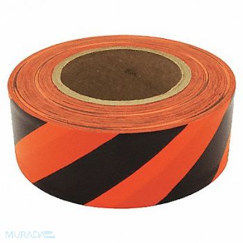 PRESCO PRODUCTS CO Flagging Tape Orng Glo/Blk 150ft 1-3/16, 3JWC3