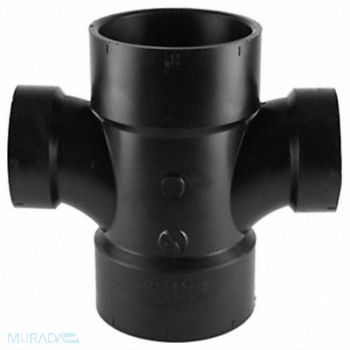 GRAINGER APPROVED Sanitary Tee 4 x 4 x 2 x 2 in SCH 40 ABS, 3JWE3