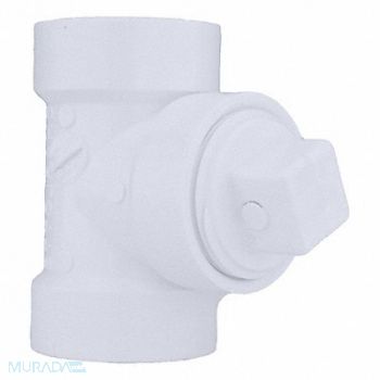 GRAINGER APPROVED Cleanout Tee with Plug 1 1/2 in PVC, 3JWE9