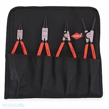 KNIPEX Retaining Ring Plier Set 0 Deg 4 pc, 3JXP4