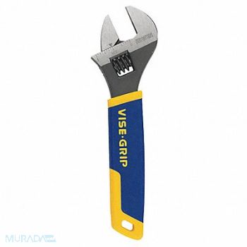 IRWIN VISE-GRIP Adj. Wrench Steel Chrome 10, 3LXN7