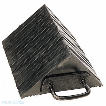 GRAINGER APPROVED Wheel Chock Black Laminated Rubber, 3KR79