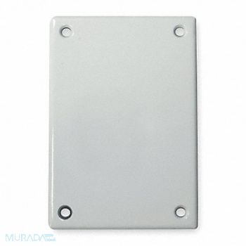 HUBBELL Blank Wall Plate Stnd Wht 1Gng PlyPwEnam, 3KT92