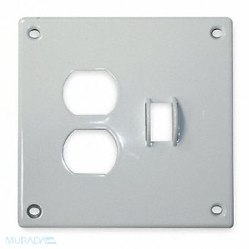 HUBBELL TglSwch/DupRcptPlt Std Wht 2Gng PlyEnam, 3KT93