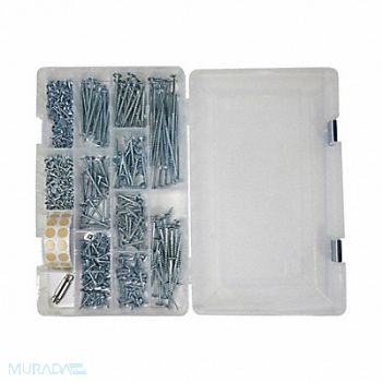 GRAINGER APPROVED Screw/Powerhead Asst 9/16 In 158 Pcs, 3KUN5