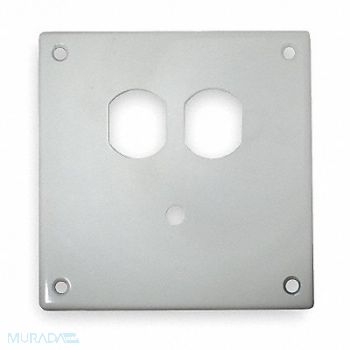 HUBBELL WIRING DEVICE-KELLEMS Security Wall Plate White, 3KV01