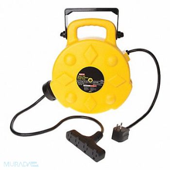 BAYCO PRODUCTS INC Cord Reel 50 ft 12/3 SJT Yellow 120VAC, 263D26