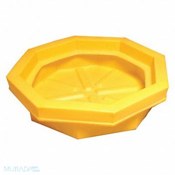 ULTRATECH Drum Tray 22.8 gal Dia 32in Yellow, 3KWZ8