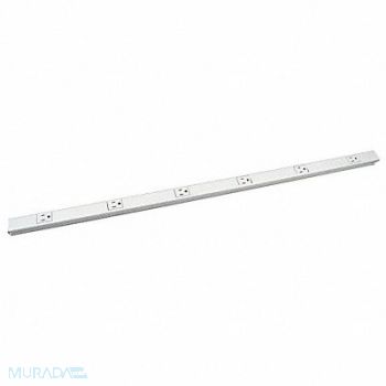 LEGRAND Prewired Raceway 15A 5 Outlet White, 3KYJ2