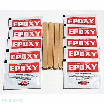 HARDMAN Epoxy Adhesive Packet 1 1 Mix Ratio PK10, 3KYZ1