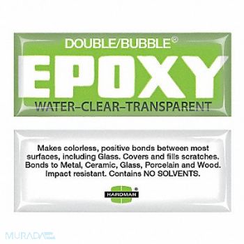 HARDMAN Epoxy Adhesive Combo Clear 3.5g, 41YJ69