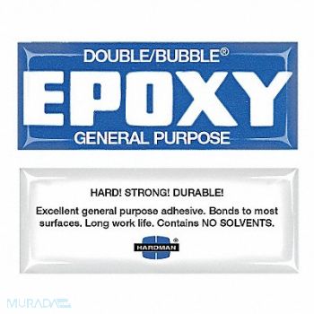 HARDMAN Epoxy Adhesive Packet 1 1 Mix Ratio PK10, 3KYZ9
