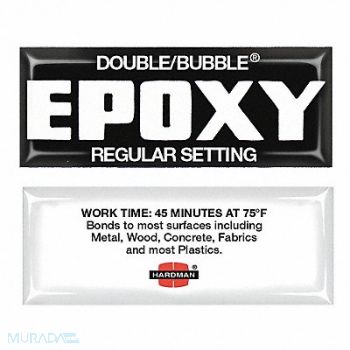 HARDMAN Epoxy Adhesive Packet 1 1 Mix Ratio PK10, 3KZA2