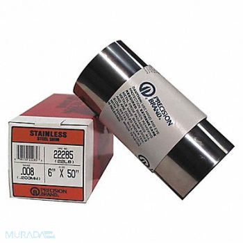 PRECISION BRAND Shim Stock Roll Cold 302 SS 0.0200 In, 5FA48