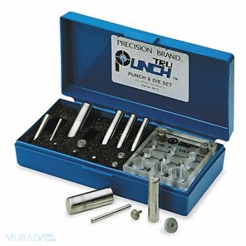 GRAINGER APPROVED Punch and Die Set 8pc Tool Steel, 3L761