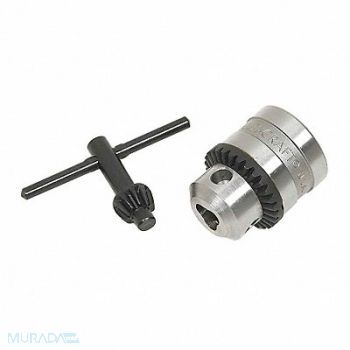 JACOBS Drill Chuck Keyed Steel 0.250 In 3/8-24, 3L884