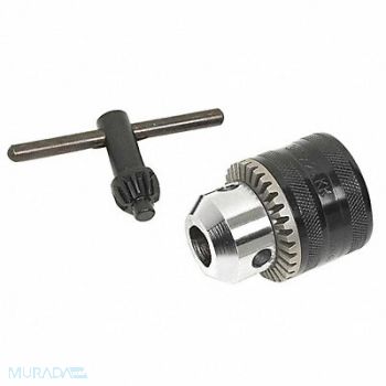 JACOBS Drill Chuck Keyed Steel 1/2 In 3/8-24, 3L950