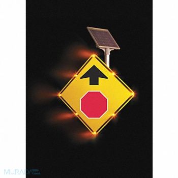 TAPCO LED Sign Stop Sign Ahead Aluminum 36x36, 3LAK6