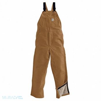 CARHARTT Bib Overall Brown 34in x 34in 13 oz., 35ER81