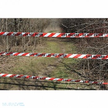 PRESCO PRODUCTS CO Barricade Tape Red/White 1000 ft x 3 In, 3LCV3