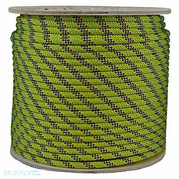 ALL GEAR Climbing Rope PES 1/2 in Dia 150 ft L, 3LCV9