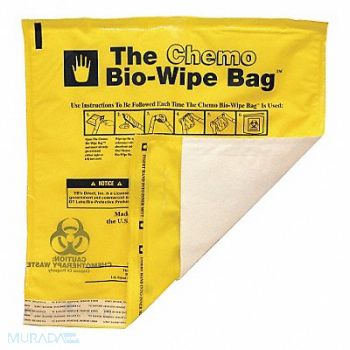 GRAINGER APPROVED Chemo Waste Bags 1 gal Yellow PK25, 3LCX2