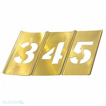 C.H. HANSON Stencil Set Numbers Brass, 3LGT9