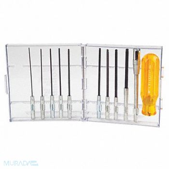 XCELITE Prec. Screwdriver Set Ball Hex SAE 11pcs, 3LJG5
