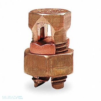 BLACKBURN Split-Bolt Conn Plain Bronze Hex Head, 3LK57