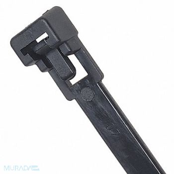 POWER FIRST Cable Tie Releasable 11.9 in Black PK100, 36J202