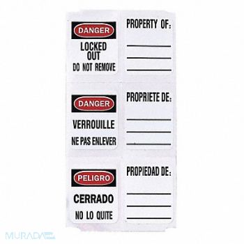 MASTER LOCK Write On Padlock Lbe 1.25x1in Vinyl PK49, 3LTP4