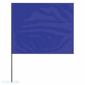 PRESCO PRODUCTS CO Marking Flag Blue Blank PVC PK100, 3LUF6
