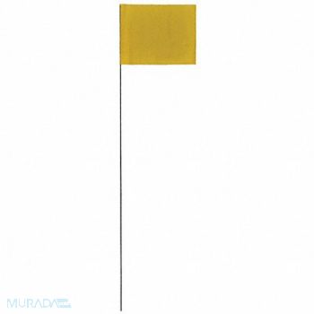 PRESCO PRODUCTS CO Marking Flag Yellow Blank PVC PK100, 3LUG1