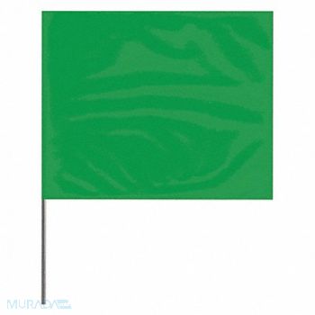 PRESCO PRODUCTS CO Marking Flag Green Blank PVC PK100, 3LUH3
