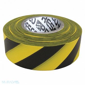 PRESCO PRODUCTS CO Flagging Tape Yllw/Blk 300 ft x 1-3/8 In, 3LWX4
